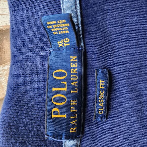 Ralph Lauren Polo Men's XL Classic Fit Blue Polo Yellow Pony Logo - Picture 2 of 6